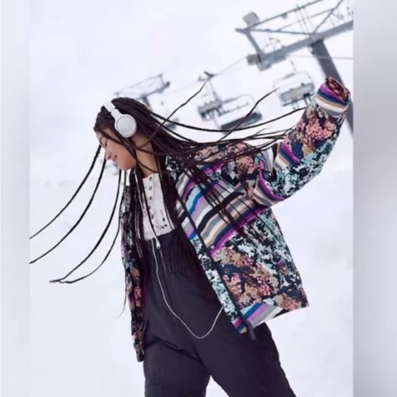 NWT Free People Movement Women's Bunny Slope Printed Puffer Jacket XS reg $328 - Picture 1 of 14